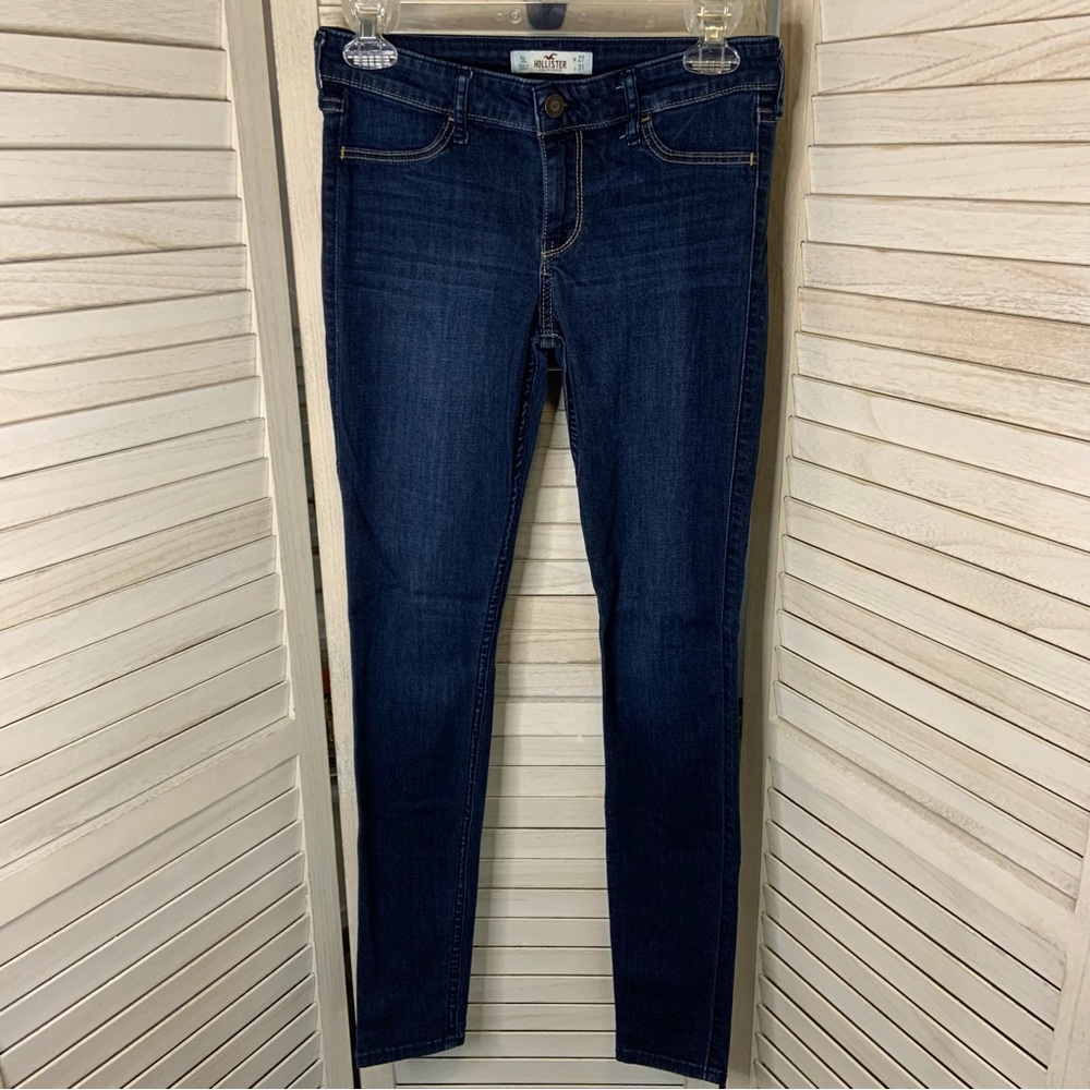 Hollister Skinny Stretch Dark Wash Low Rise Jeans Sz 5